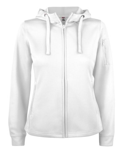 Active Hoody Full Zip Donna Bianco