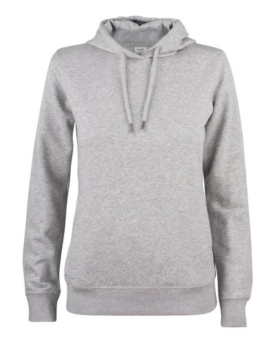Felpa da donna con cappuccio in cotone e poliestere Grigio Melange