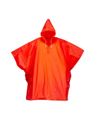 Poncho impermeabile in PVC Rosso