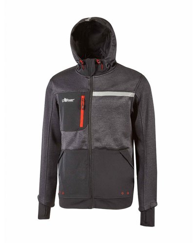 Felpa con cappuccio fisso regolabile Galaxy Asphalt grey