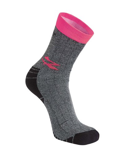 Calza tecnica Giady Grey fucsia