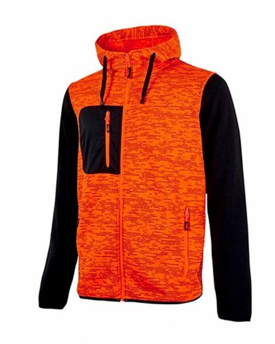 Felpa full-zip Rainbow Orange fluo