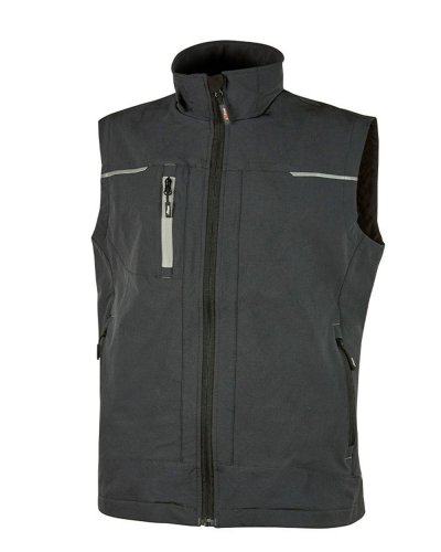 Gilet Saturn in tessuto U-4 Asphalt grey