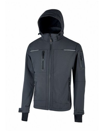 Giacca Space in Softshell con membrana U-Tex Asphalt grey