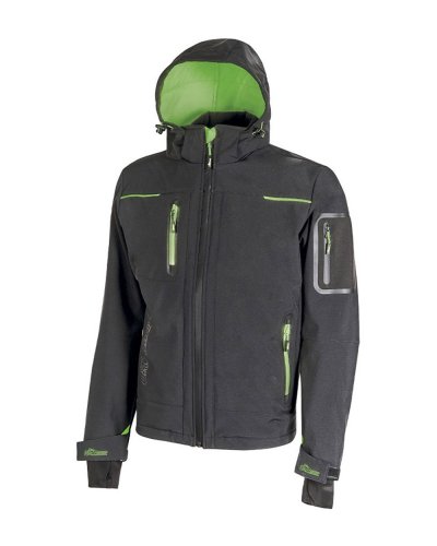 Giacca Space in Softshell con membrana U-Tex Asphalt grey green
