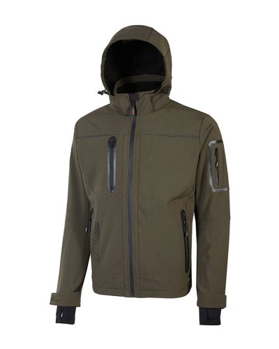 Giacca Space in Softshell con membrana U-Tex Dark green