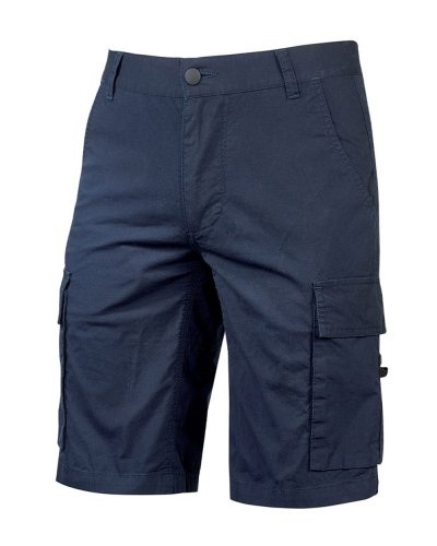 Bermuda Summer in tela di cotone elasticizzato Westlake blue