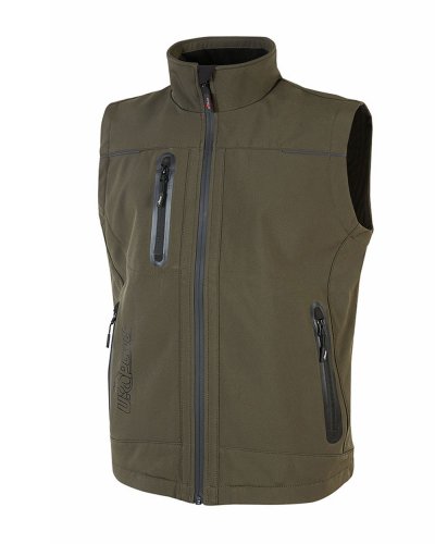 Gilet Universe in softshell Dark green