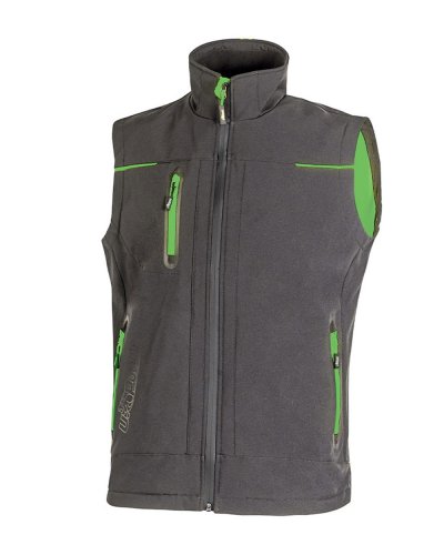 Gilet Universe in softshell Asphalt grey green