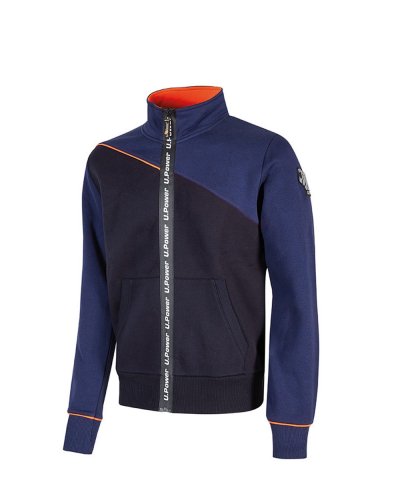 Felpa con cerniera centrale Uranus Deep blue