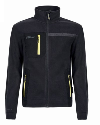 Felpa Venus in pile con zip Black carbon