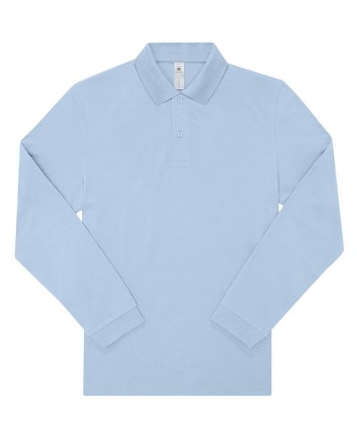 Polo uomo My Polo 180 manica lunga - B&C Collection Blush Blue