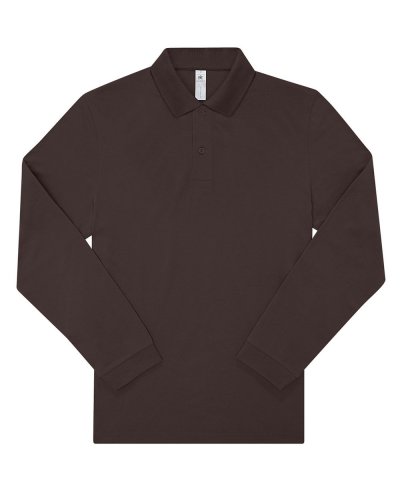 Polo uomo My Polo 180 manica lunga - B&C Collection Roasted Coffee