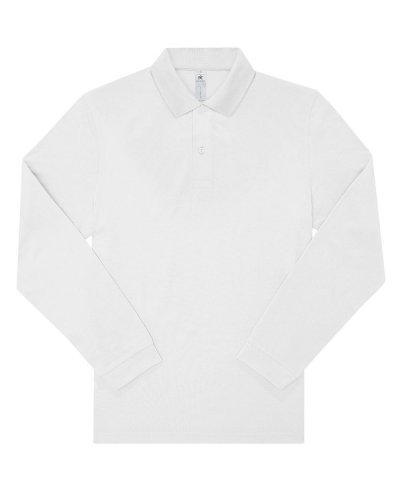 Polo uomo My Polo 180 manica lunga - B&C Collection White