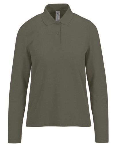 Polo donna manica lunga My Polo 180 B&C Collection Camo Green