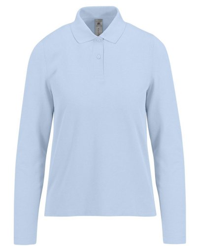 Polo donna manica lunga My Polo 180 B&C Collection Blush Blue