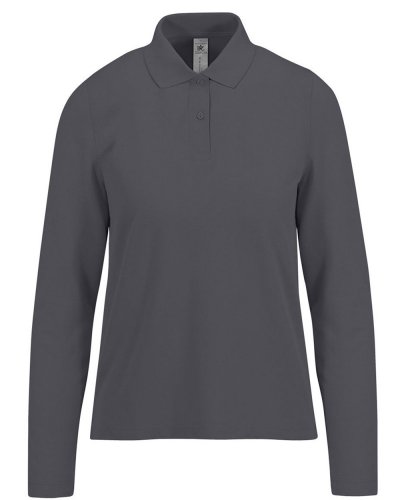 Polo donna manica lunga My Polo 180 B&C Collection Dark Grey