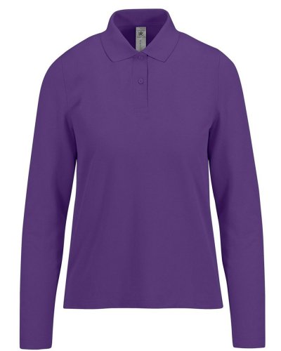 Polo donna manica lunga My Polo 180 B&C Collection Meta Lilac