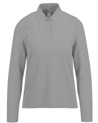 Polo donna manica lunga My Polo 180 B&C Collection Sport grey