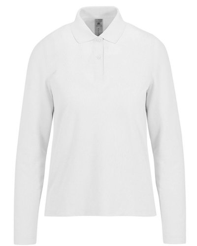 Polo donna manica lunga My Polo 180 B&C Collection White