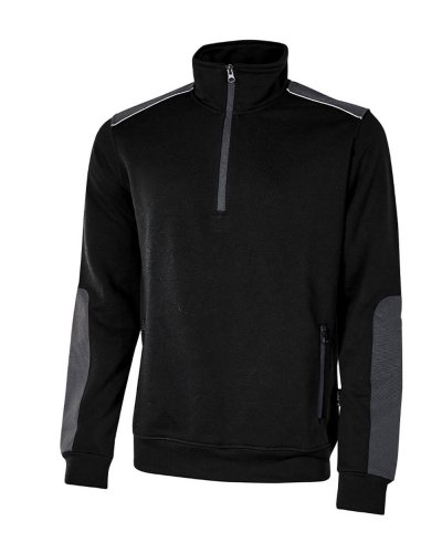Felpa a mezza zip Cushy Black carbon