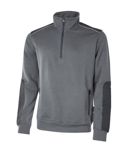 Felpa a mezza zip Cushy Grey meteorite