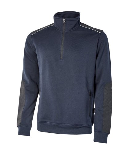 Felpa a mezza zip Cushy Deep blue