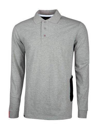 Polo manica lunga Live Grey Silver