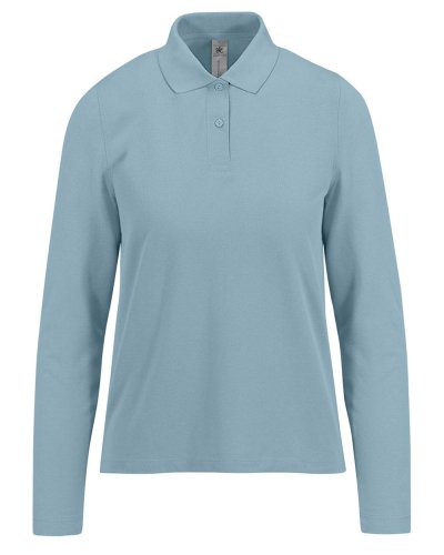 Polo donna maniche lunghe My Polo 210 - B&C Collection Amalfi Blue