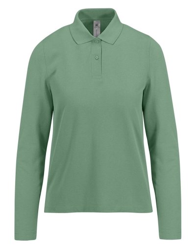 Polo donna maniche lunghe My Polo 210 - B&C Collection Amalfi Green