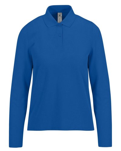 Polo donna maniche lunghe My Polo 210 - B&C Collection Royal Blue