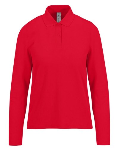 Polo donna maniche lunghe My Polo 210 - B&C Collection Red