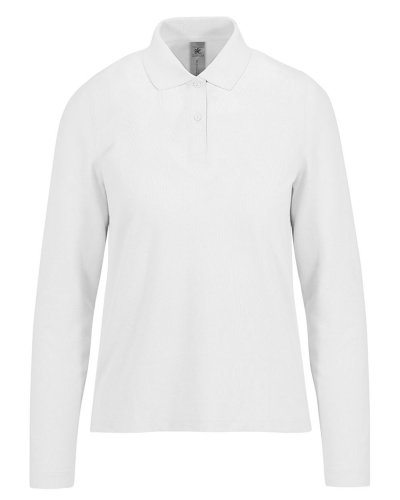 Polo donna maniche lunghe My Polo 210 - B&C Collection White