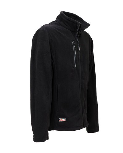 Felpa in pile da lavoro con zip Warm Black carbon
