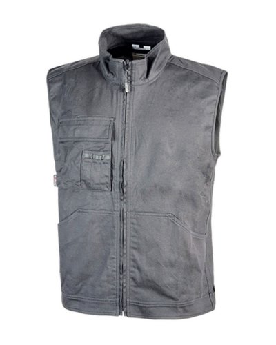 Gilet da lavoro in tela di cotone elasticizzato Wave Grey iron
