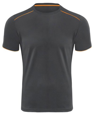 T-shirt bicolor performance Antracite/Orange