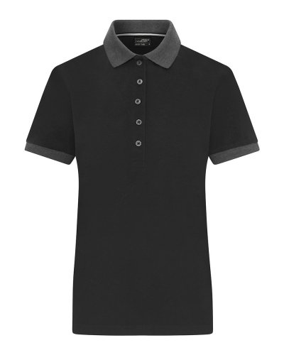 Ladies' Polo Black/Anthracite-Melange