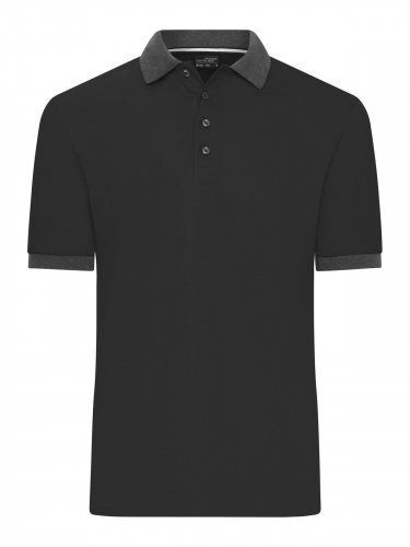 Men's Polo Black/Antracite Melange