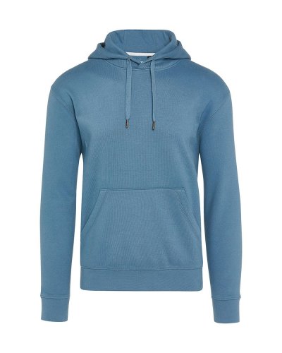 Felpa con cappuccio senza etichetta Signature Steel Blue