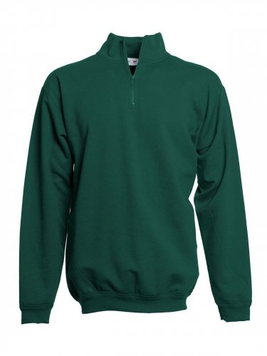 Zip Neck Sweat Bottle Green