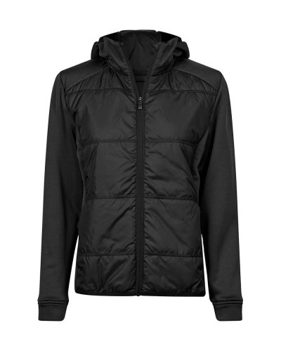 Giacca donna con cappuccio Hybrid-Stretch Black/Black