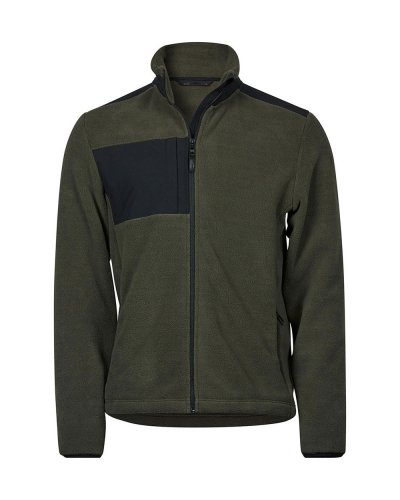 Giacca in pile con zip Mountain Deep Green/Black