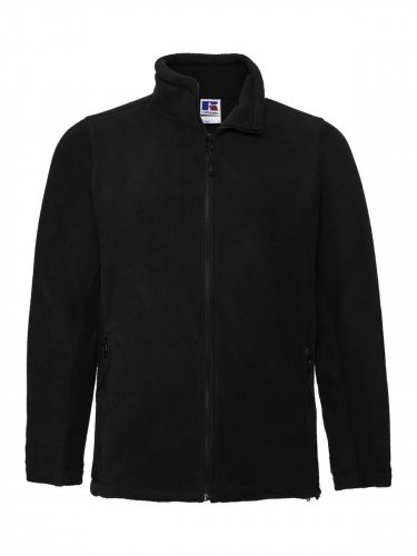 Giacca in pile con zip e tasche laterali Nero