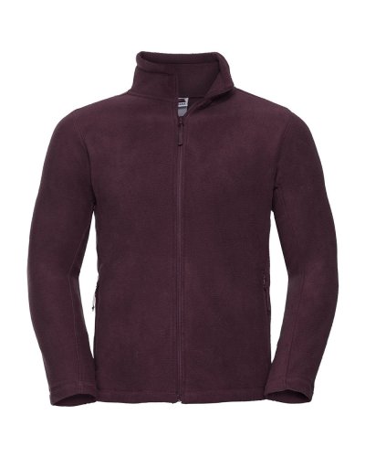 Giacca in pile con zip e tasche laterali Burgundy