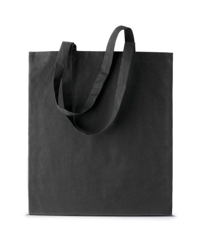 Shopper in cotone Nero