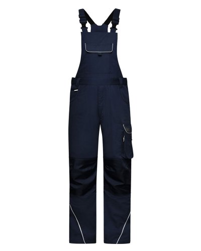 Workwear Pants With Bib - Solid Navy