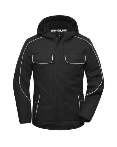 Workwear Softshell Padded Jacket - Solid Black