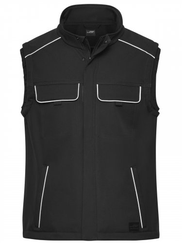 Workwear Softshell Vest - Solid Black