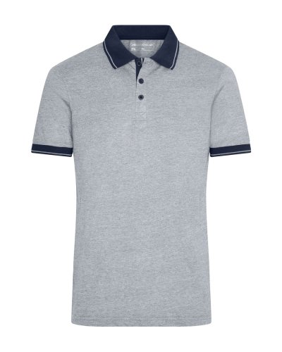 Men's Heather Polo Grey Heather/Navy