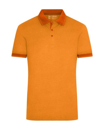 Men's Heather Polo Orange Melange/Dark Orange